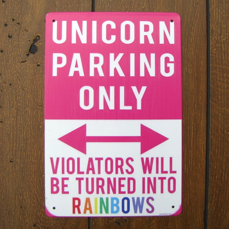 Funny Metal Unicorn Parking Only Wall Sign Rainbow Girls Bedroom Decor Gag Gift Funny Metal Unicorn Parking Only Wall Sign Rainbow Girls Bedroom Decor Gag Gift