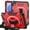 Red, variant on Decase Shockproof Case for iPad (A16) 11th/10th Generation 11"/10.9" 2025/2022, Military Grade Protection Rotating Stand Hand Strap Shoulder Strap Kids Friendly Bumper Rugged Case,Black