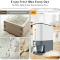 thumbnail image 4 of 25 Lbs Rice Dispenser, Large Cereal Dry Food Storage Containers with Measuring Cup,BPA-Free Household for Kitchen Pantry, 4 of 9