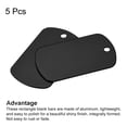 thumbnail image 3 of Unique Bargains Metal Stamping Blank Engrave Aluminum Label Tag for Craft, Pendant Decoration Black 5Pcs, 3 of 5