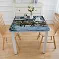 thumbnail image 3 of BANET Horse , Elastic Fitted Edged Square Tablecloth Waterproof Anti-Shrink Soft Polyester Table Cloth Washable Table Cover for Banquet Home Indoor or Outdoor White, 3 of 7