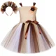 thumbnail image 4 of Vestido tutú del Rey León, disfraz para niñas, ropa de fiesta de cumpleaños en la jungla, disfraces de Carnaval de Halloween para niños, vestido de animales salvajes del zoológico, 4 of 5