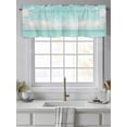 thumbnail image 4 of Turquoise Ocean Curtain Valances for Windows, Summer Beach Coastal Horizon Scenery Kitchen Valance Window Treatment, Light Filtering Block Curtains for Bathroom/Bedroom/Living Room 42'' x 12'', 4 of 9