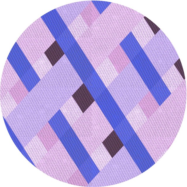 Ahgly Company Tapis Rond Lavable en Machine Intérieur Transitionnel Mauve Violet, 7 Pieds Rond