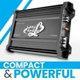 thumbnail image 4 of Lanzar 1 Channel Car Audio Amplifier, 3000 Watt, Monoblock, 2 Ohm, MOSFET, Nickel Plated RCA Input, Bass Boost Circuit, Electronic Crossover Network, Power Protection LEDs - HTG157, 4 of 7