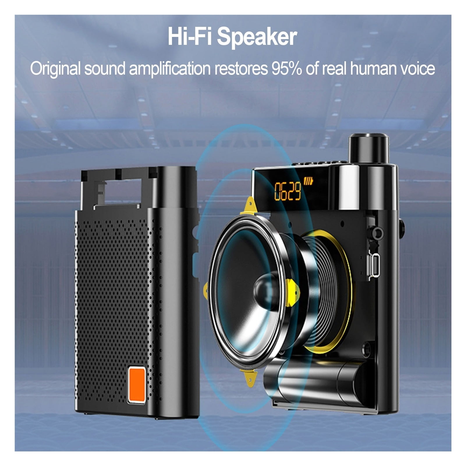 Loudspeaker Teacher Tour Guide Dedicated Speakers Amplifier UHF Wireless Mic Phone Blue-tooth Dual-speaker Voice Amplifier
