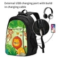 thumbnail image 2 of Easygdp African Animals in the Jungle Mochila para Laptop de Viaje con Puerto USB, Mochila para Laptop con Puerto de Carga USB para Mujeres y Hombres, 2 of 7