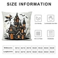 thumbnail image 5 of Set of Halloween Pillow Covers Happy Halloween with &nbsp;Castle Pumpkin Pillow Case Linen Ghost with Little Witch Bat Cushion Cover Decorative Home, 5 of 5