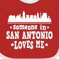 thumbnail image 4 of Inktastic Someone in San Antonio Loves Me Texas Boys or Girls Baby Bib, 4 of 4