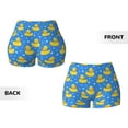 thumbnail image 6 of Yiaed Cute Yellow Rubber Ducks Print Women's Athletic Shorts Running Shorts Sporty Short High Waisted Elastic Workout Shorts for Yoga Gym Running & Sports -Small, 6 of 8