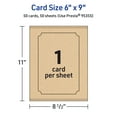 thumbnail image 5 of Avery Printable Cards with Scalloped Edges, 6" x 9", Kraft Brown, 50ct, 5 of 8
