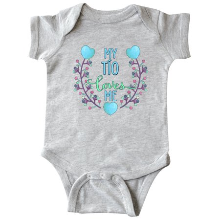 

Inktastic My Tío Loves Me with Flowers and Hearts Gift Baby Boy or Baby Girl Bodysuit