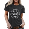 thumbnail image 2 of TrendOFT Love Like Jesus Christian Shirts for Women Religious Faith God T-Shirt Bible Verse Inspirational Graphic Tees Dark Gray L, 2 of 3