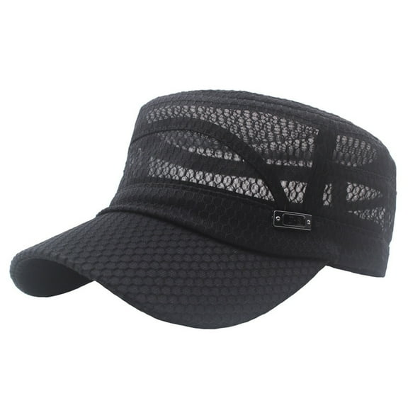 Visors for Women! Yigetop Summer Mesh Top Caps for Men Adjustable Breathable Caps Mens Hat Cool Hats Casual Trucker Hat Sun Visors for Women Black One Size