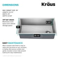 thumbnail image 6 of KRAUS Fairlane 33” Undermount Single Bowl 18-Gauge Stainless Steel Kitchen Sink, 6 of 7