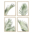 thumbnail image 2 of PixonSign Framed Wall Art Green Desert Palm Leaf, Set of 4 Plant Botanical Wall Decor Arts, Classic Nature Landscape Wall Décor, Adhesive Canvas Poster, Modern Home Artwork - 8"x10" Natural, 2 of 5