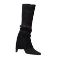 thumbnail image 1 of 1 Pair Fall Winter Sports Women Girls Ribbed Leg Warmers Knitted Socks for Party, 1 of 11