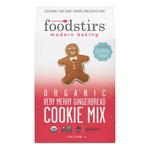 Foodstirs Organic Very Merry Gingerbread Cookie Mix 23 oz Bags Pack