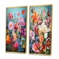 thumbnail image 3 of Designart "Mountain Spring Celebration of Wildflowers III" Wildflowers Framed Wall Art Set Of 2 - Traditional Pink Gallery Wall Frame Set For Home Decor, 3 of 6