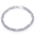 thumbnail image 6 of K-KED Fine Pt950 Real Platinum 950 Women Men 5mm Byzantine Link Bracelet 7.1inchL, 6 of 6