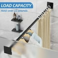 thumbnail image 3 of Matte Shower Curtain Rod Diameter Stainless Steel Adjustable Spring Tension Rods to ; with Holders -Slip Curtain Rods No Drilling( ), 3 of 7