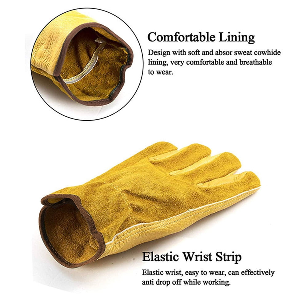 Heavy Duty Gardening Gloves Compatible Men And Women, 1 Pair Of Thorn  Resistant Leather Work Gloves, Waterproof, Thin And Reincompatibleced Work  Glove