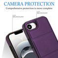 thumbnail image 4 of Allytechgroup Wallet Case for iPhone 16e with Credit Card Slot, PU Leatehr Phone Case with Stand RFID Blocking Shockproof Back Cover for iPhone 16e for Women Men, Darkpurple, 4 of 5