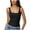 Black, variant on Lutiedan Tank Tops for Women Crewneck Thick Strap Double Lined Basic Workout Camisole Fitted Basic Sleeveless Fashion Summer Tops