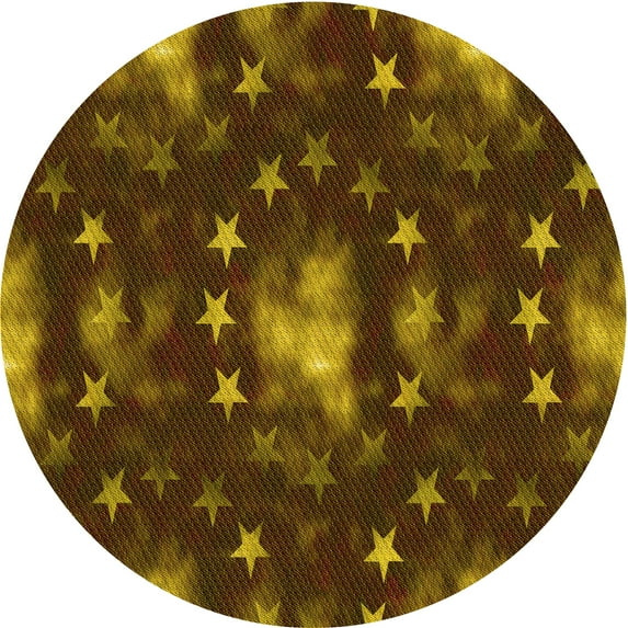 Ahgly Company Machine Washable Indoor Round Transitional Night Red Area Rugs, 8' Round