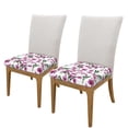 thumbnail image 2 of KLL Orchids Flowers Pattern Seat Covers for Dining Room Chairs,Washable Chair Seat Chair Covers Seat Protector-Two Pieces, 2 of 7