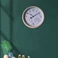 thumbnail image 4 of DOLITY 15 inch Wall Clock with Hygrometer Temperature Non Ticking Wall Decor for Garden, 4 of 8