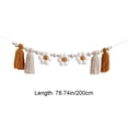 thumbnail image 3 of Wooden Beaded Garland with Tassel Bunting Wall Hanging Tassels Banner Nursery Decor Room Bedroom Baby Shower Party Wedding Decorations, 3 of 7
