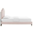 thumbnail image 4 of Modway Elise King Performance Velvet Platform Bed in Pink, 4 of 10