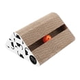 thumbnail image 3 of Grattoir en Carton pour Chat Triangle Salon Durable Protection Motifs de Rats, 3 of 8