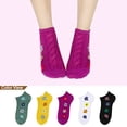thumbnail image 4 of 5 pares de calcetines tobilleros divertidos y novedosos para mujer y niña, bonitos calcetines coloridos de dibujos animados de animales florales de algodón, calcetines cortos de corte bajo,, 4 of 5