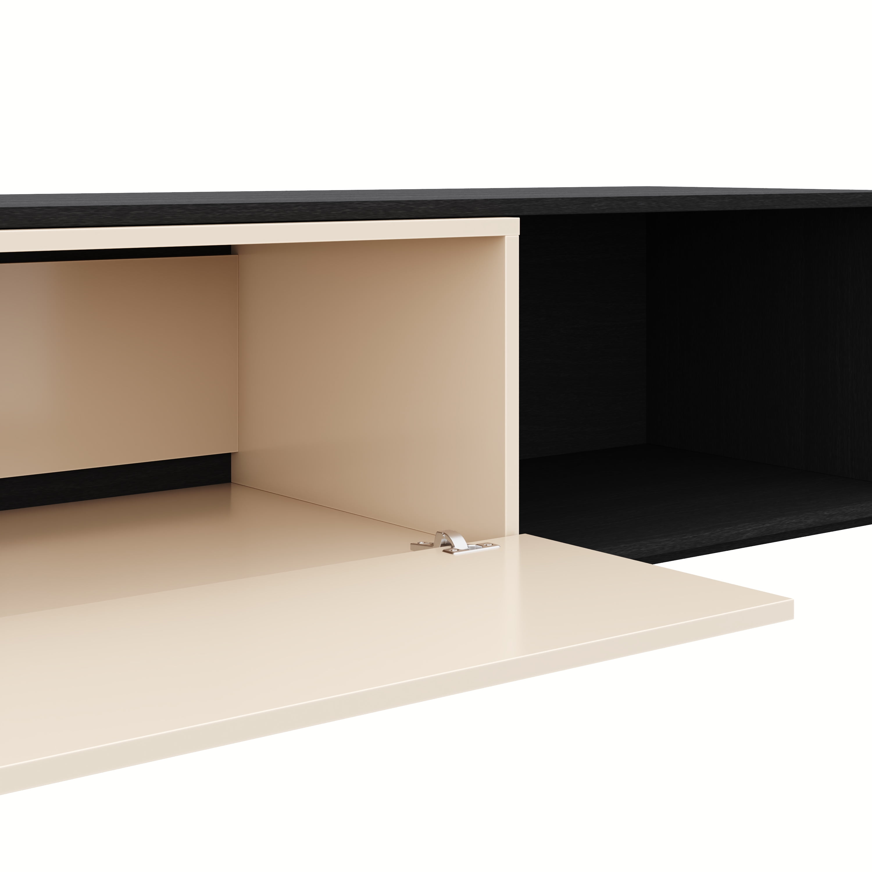 Meuble TV extensible (66 à 108 po) Nexera Arlo, Noir