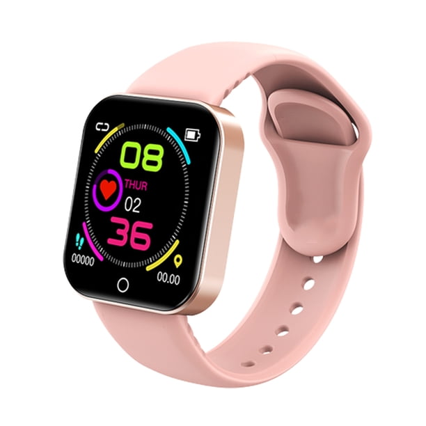 Pulsera inteligente I7 Pantalla de un solo toque de 1,44'' Monitor de sueño/frecuencia cardíaca/pres Abanopi Rosa