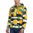 thumbnail image 2 of Bingfone Orange And Lemon Men'S Drawstring Hoodie Long Sleeve Pocket Sweatshirts-Large, 2 of 9