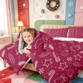 thumbnail image 3 of Manfei Christmas Print Full Size Comforter Sets,Vintage Santa Claus Bedding Comforter Set,Xmas Reversible,3-Piece,1 Comforter and 2 Pillowcases, 3 of 7