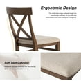 thumbnail image 6 of Tina's Home Farmhouse Dining Chairs Set of 4, Solid Wood Crossback Kitchen Chairs with Upholstered Seat Cushion, For Family Dining, 6 of 6