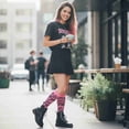 thumbnail image 6 of COUVER Women's Animal Print Knee High Fashion Socks Zebra Light Grey One Size 1 Pair (Womens), 6 of 6
