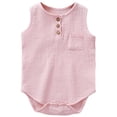 thumbnail image 4 of Fozruso Baby Boys Bodysuits Summer Sleeveless Romper Jumpsuit For 3 24 Months Soft Breathable Casual Outfit Cute Boys Rompers Sizes 18-24 Months, 4 of 4