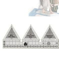 thumbnail image 1 of Ruler Grids 45/60/90 Degree Double Strip Ruler Transparent Acrylic Non Slip Quarter Triangle Cutting Guide for Sewing, 1 of 7