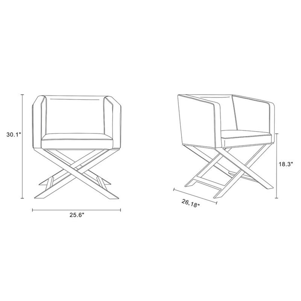 Manhattan Comfort HollyWood Faux Leather Accent Lounge Chair in White