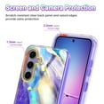 thumbnail image 5 of Petocase for Samsung Galaxy S24 Plus 5G Case,Fashion Marble Pattern Slim Rugged Shockproof Protective Phone Cover for Women Girls Mens Boys,White Purple, 5 of 7