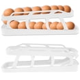 thumbnail image 1 of Egg Roller rack 2-Layer Egg Roller rack Reusable automatic sliding egg Fresh Organizer home refrigerator Kitchen, 1 of 7