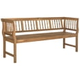 thumbnail image 4 of Safavieh Brentwood Indoor/Outdoor Traditional Acacia Patio Bench, 4 of 8