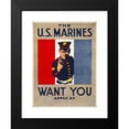 thumbnail image 2 of Charles Buckles Falls 14x18 Black Modern Framed Museum Art Print Titled - The U.S. Marines Want You (1917), 2 of 5