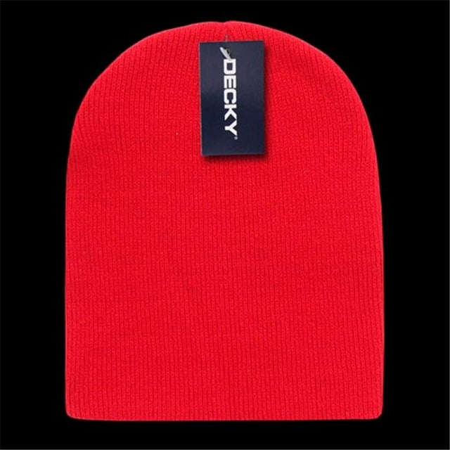 Decky 614-RED Bonnets Courts en Acrylique, Rouge