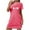 Hot Pink, variant on Ladies Nightgowns Women's Printed Nightgowns Short Sleeve Sleepshirts Sleepwear Casual Print Pajama Dress Soft Comfy Sleep Dress Classic Nightdress Gowns White XL